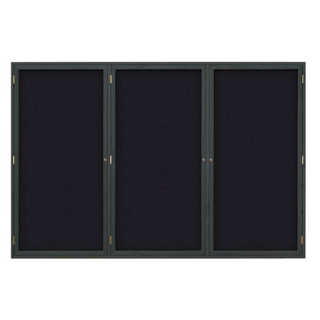 United Visual Products Open Faced Traditional Corkboard, 24x18" UV640A-BRONZE-MEDGRY